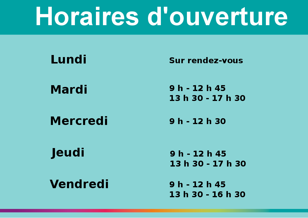 Horaires d'ouverture - UFOLEP 85
